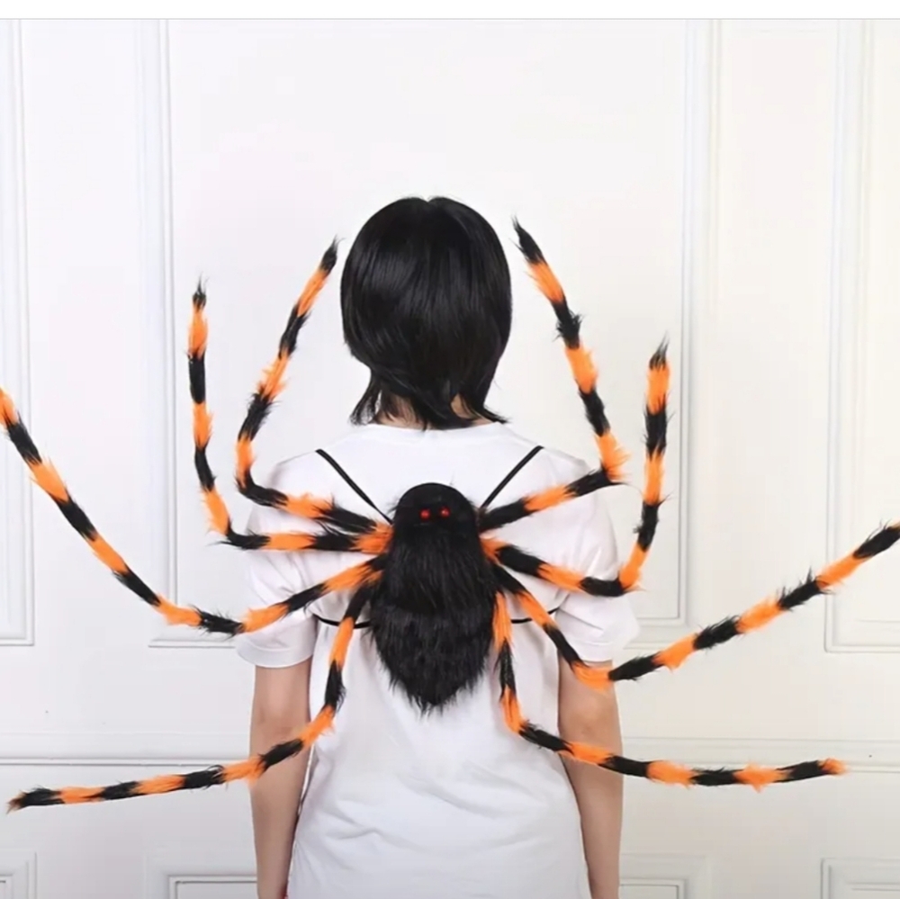 Black and Orange Spider Backpack